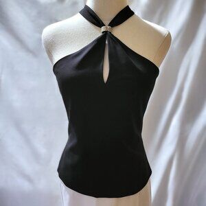 Vintage Trina Turk Circle Halter Top With Rhinestone Accent - Size 4
